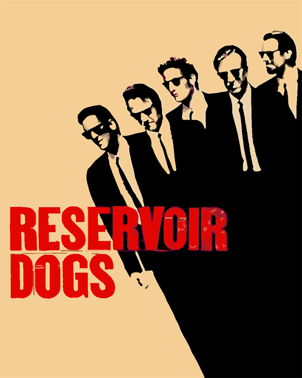 Rezervuar Köpekleri (Reservoir Dogs) Sayılarla Boyama Seti Sayılarla Boyama Seti 40x50 cm (Tuvale Gerili)