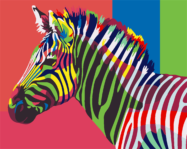 Zebra Geçişi Boyama Seti 40x50 cm (Tuvale Gerili)