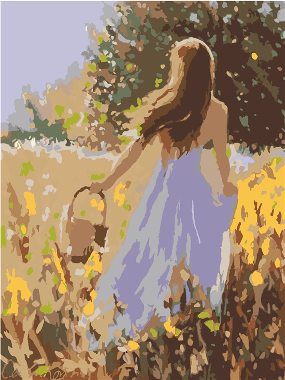  Piknik Keyfi Boyama Seti 60x75 cm (Tuvale Gerili)
