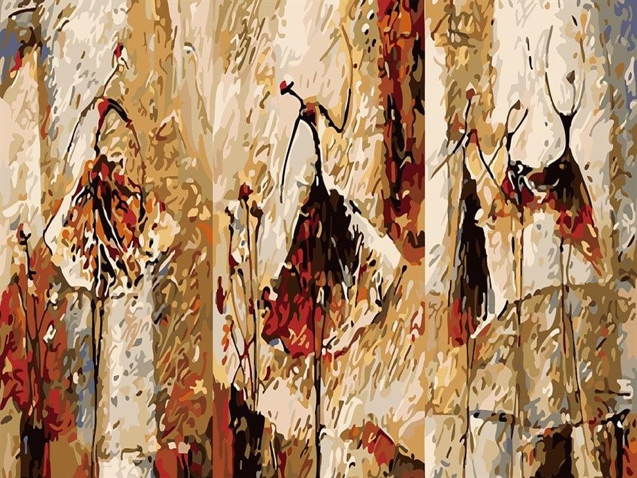 Afrika Ruhu Sayılarla Boyama Seti 40x50 cm (Tuvale Gerili)