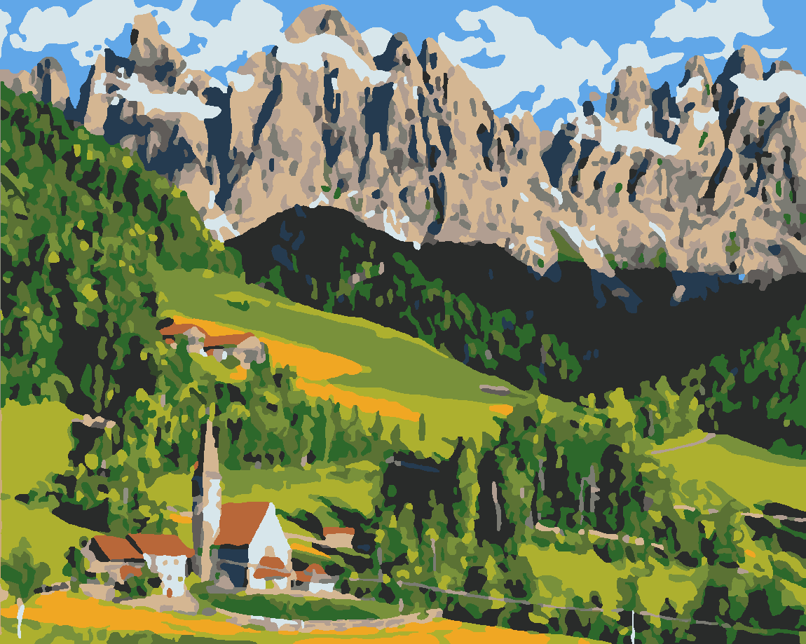 Alpler Boyama Seti 40x50 cm (Tuvale Gerili)