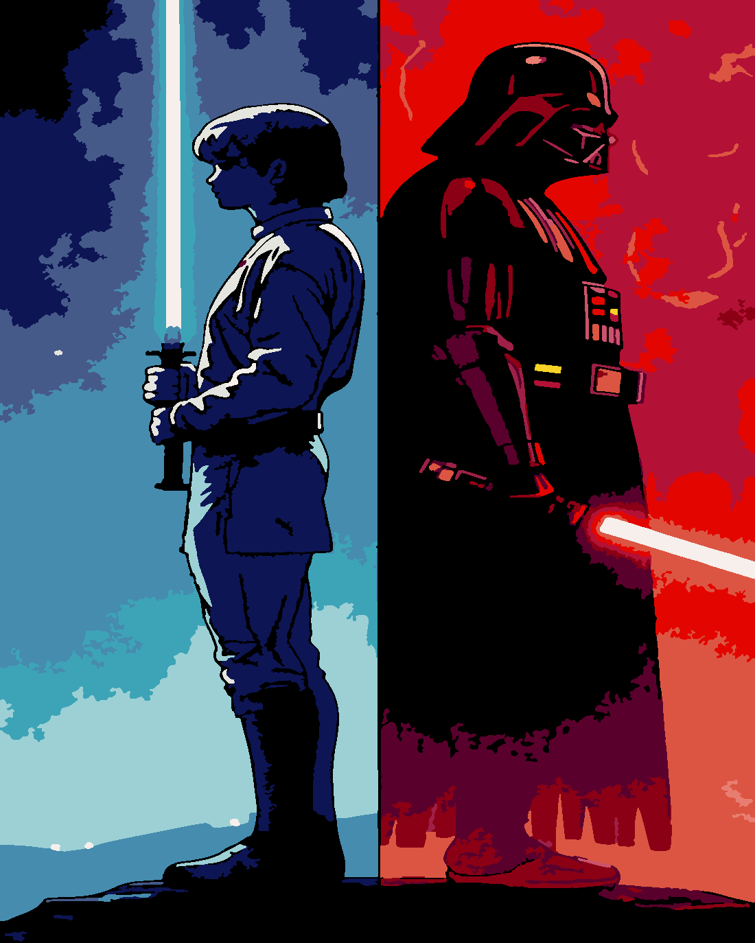 anakin skywalker 2  Boyama Seti 40x50 cm (Tuvale Gerili)