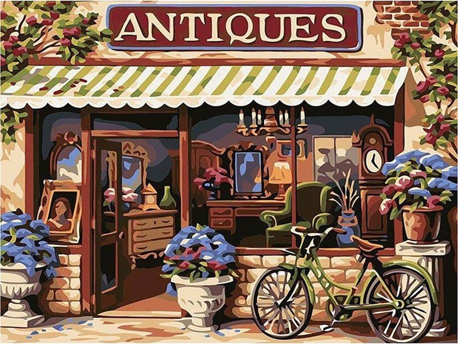 Antikacı Sayılarla Boyama Seti(40x50 cm Tuval Şasesine Gerili)