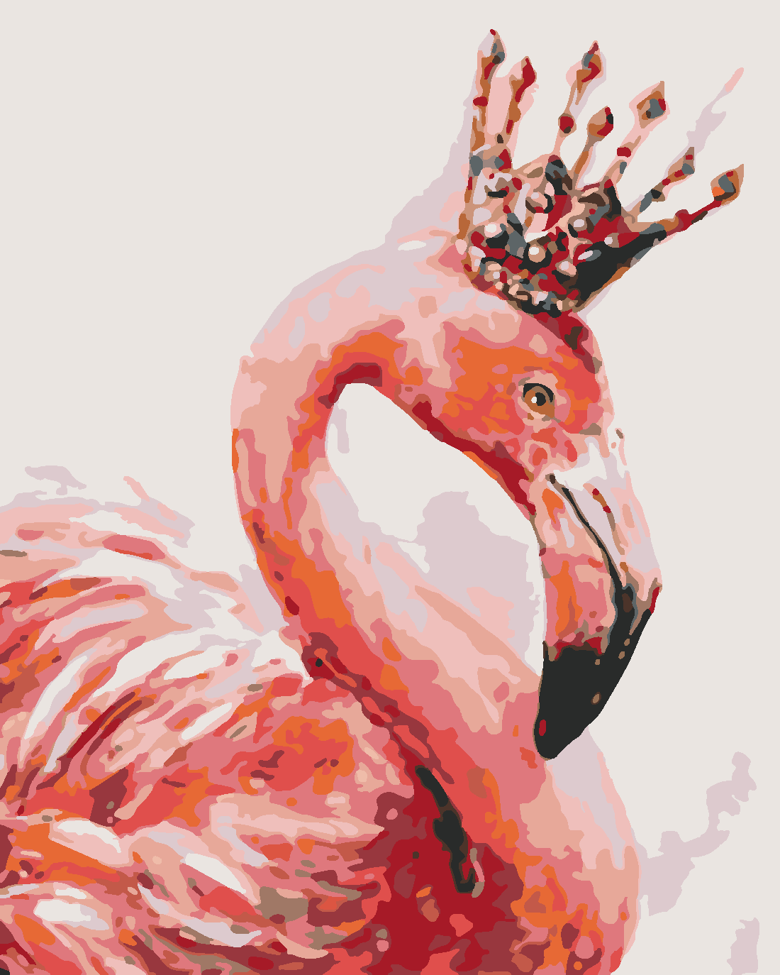 Asil Flamingo Boyama Seti 40x50 cm (Tuvale Gerili)