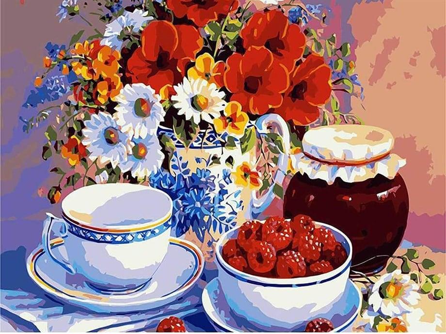 Atıştırmalık Sayılarla Boyama Seti 40x50 cm (Tuvale Gerili)