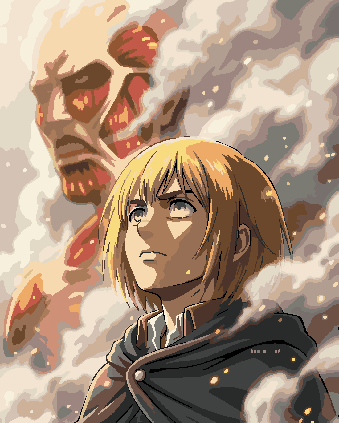 Attack of Titan Armin 2 Boyama Seti 40x50 cm (Tuvale Gerili)