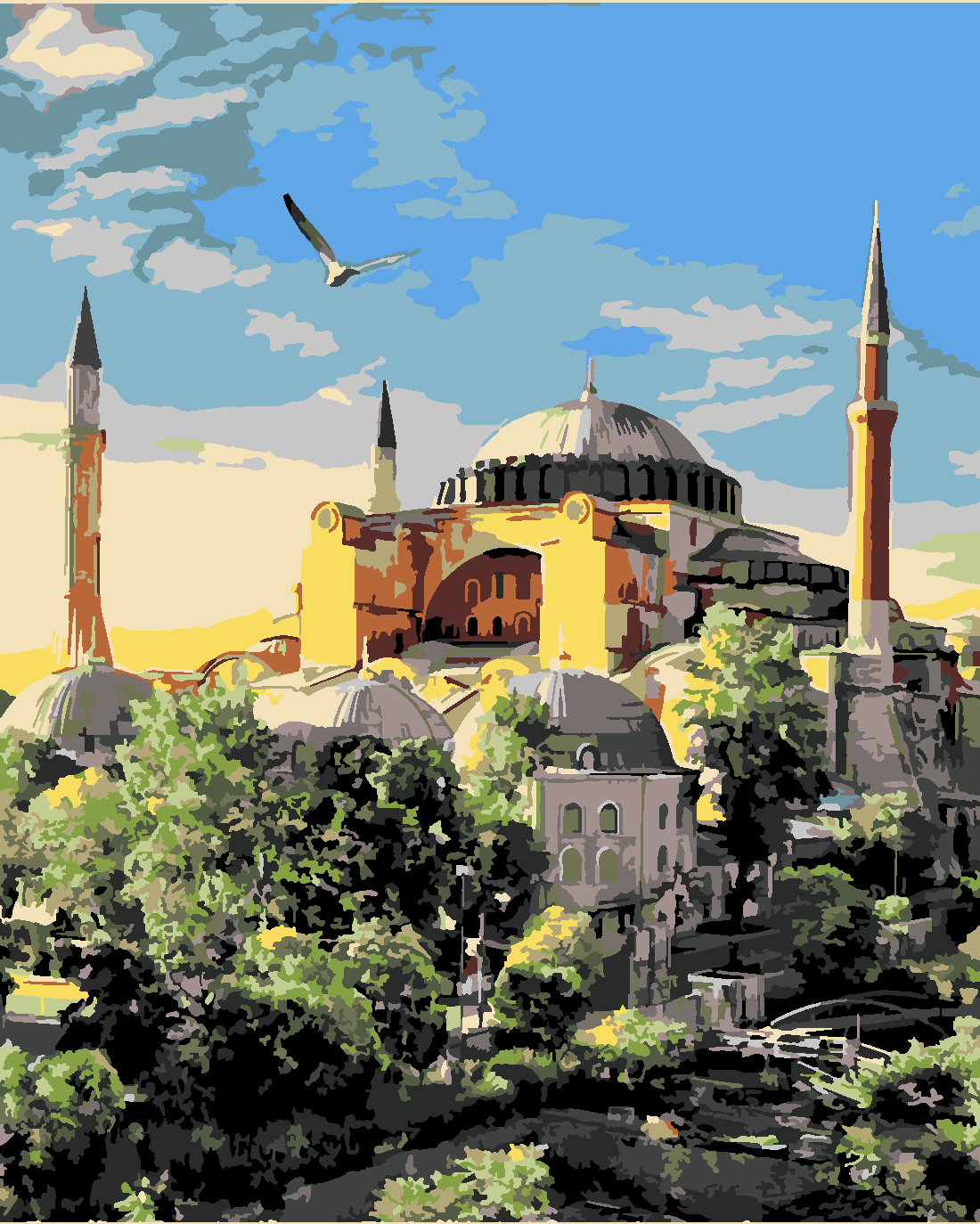 AYASOFYA 2 Boyama Seti 40x50 cm (Tuvale Gerili)