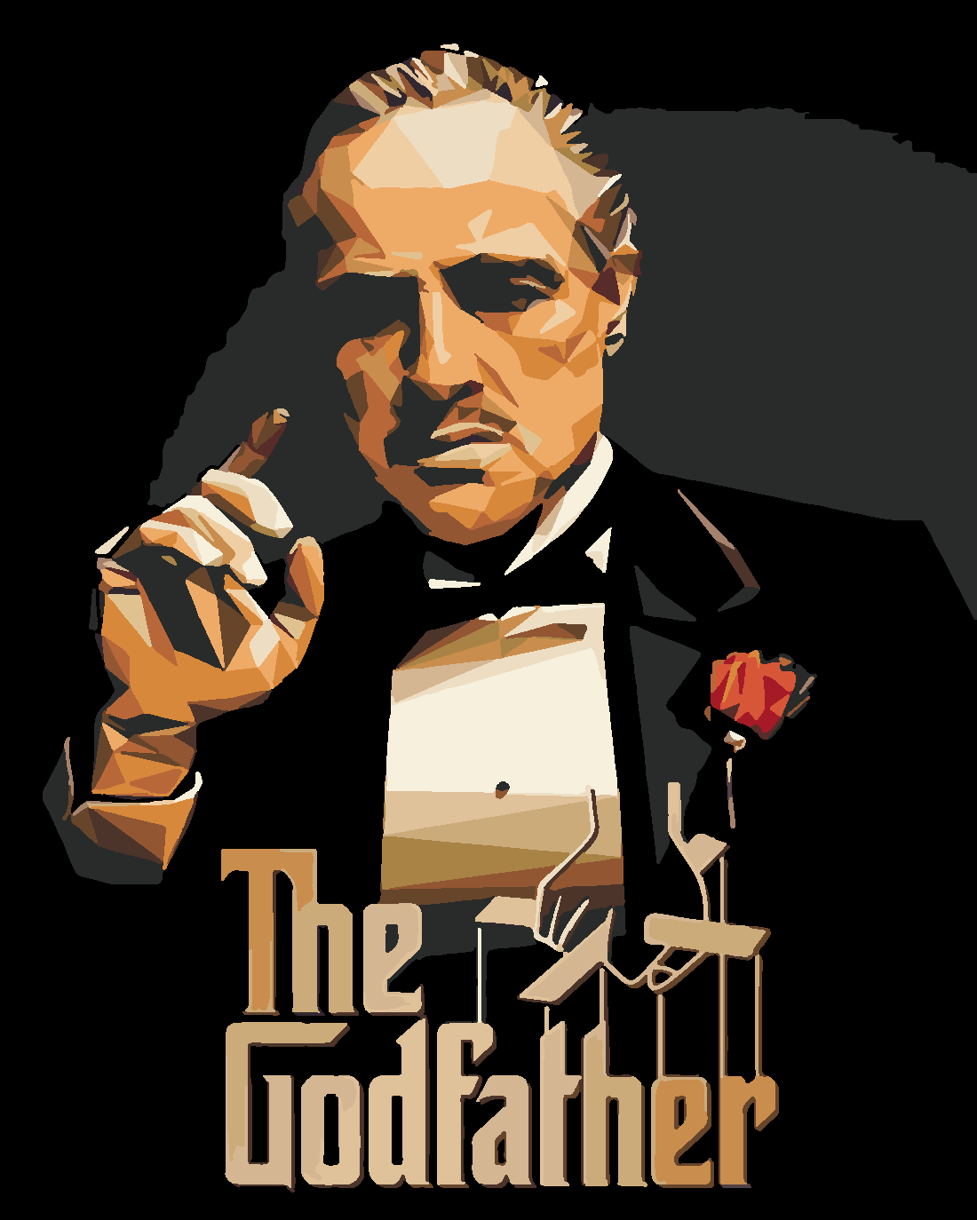 Baba (The Godfather) Sayılarla Boyama Seti Sayılarla Boyama Seti 40x50 cm (Tuvale Gerili)