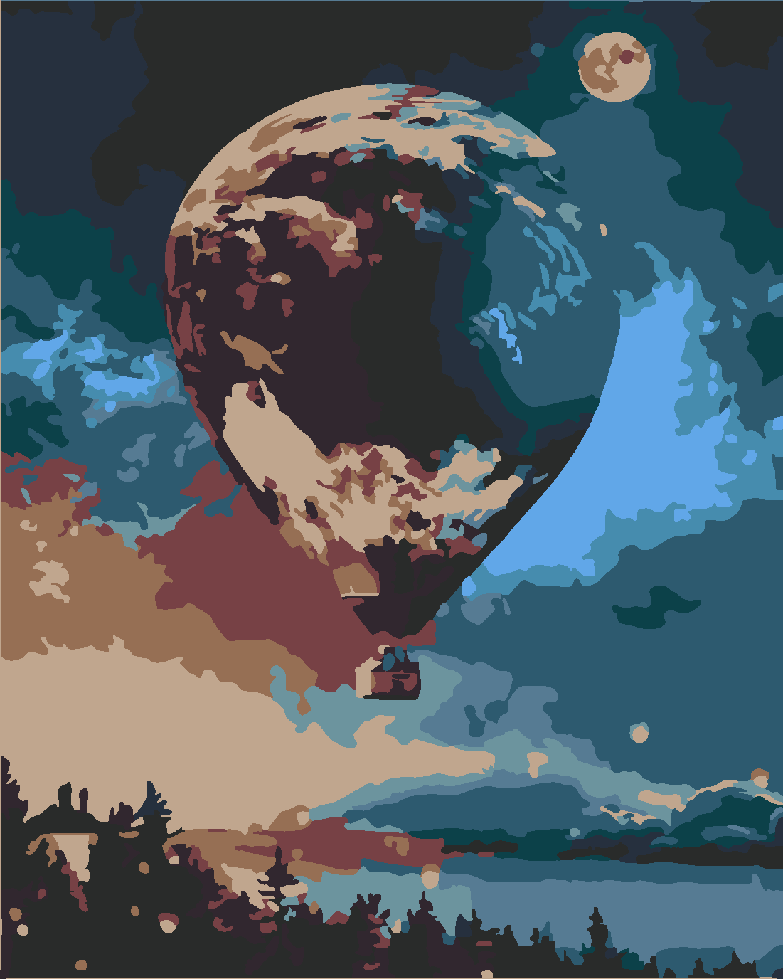 BALON 2 Boyama Seti 40x50 cm (Tuvale Gerili)