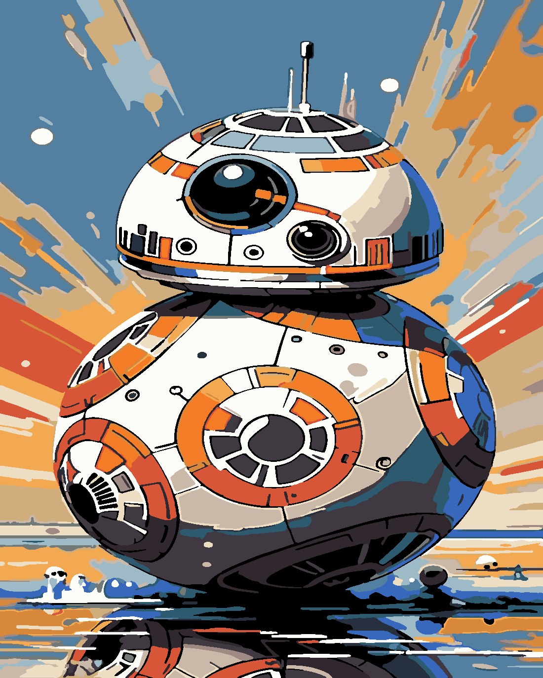 BB8 Boyama Seti 40x50 cm (Tuvale Gerili)