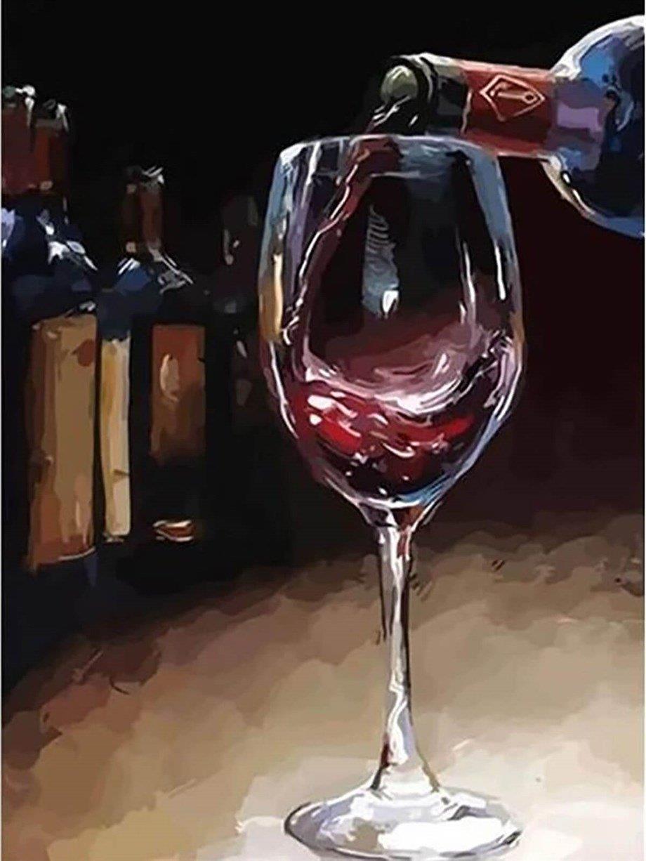 Bir Yudum Sayılarla Boyama Seti(40x50 cm Tuval Şasesine Gerili)