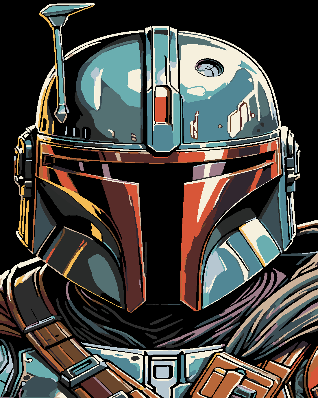 boba fet  Boyama Seti 40x50 cm (Tuvale Gerili)