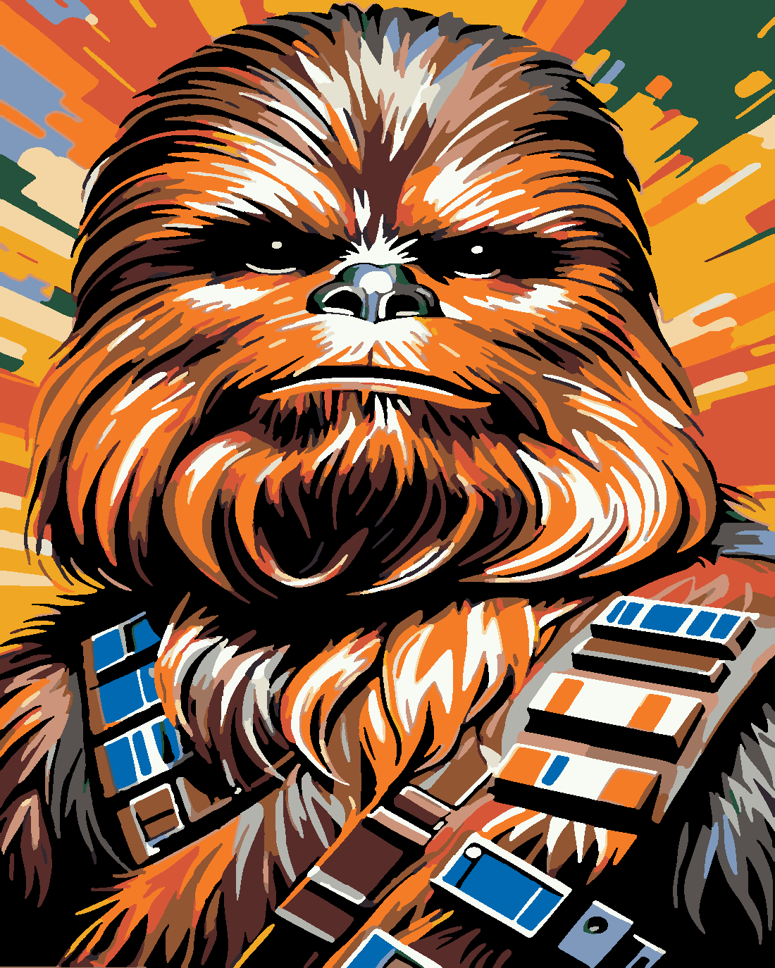 CHEWBACCA 2 Boyama Seti 40x50 cm (Tuvale Gerili)