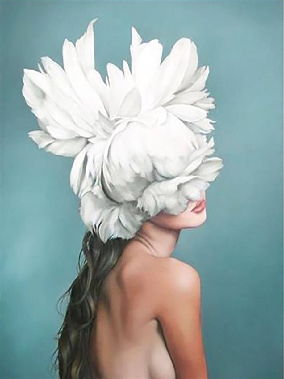 Çiçeklenmek 4 Sayılarla Boyama Seti(60x75 cm Tuval Şasesine Gerili)