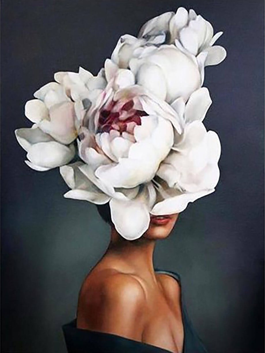 Çiçeklenmek Sayılarla Boyama Seti(60x75 cm Tuval Şasesine Gerili)