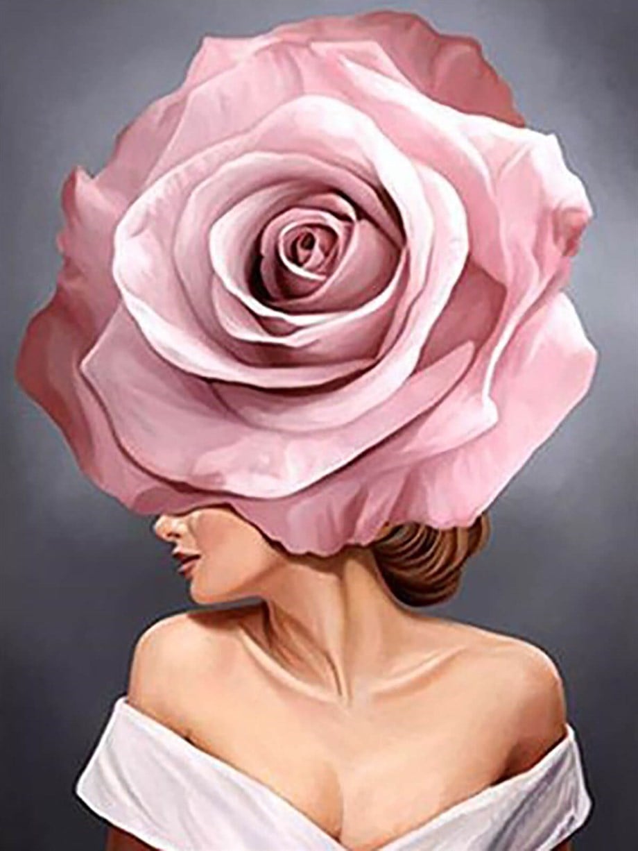 Çiçeklenmek ve Zerafet Sayılarla Boyama Seti(50x65 cm Tuval Şasesine Gerili)