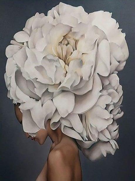 Çiçeklenmenin Yükü Sayılarla Boyama Seti(40x50 cm Tuval Şasesine Gerili)