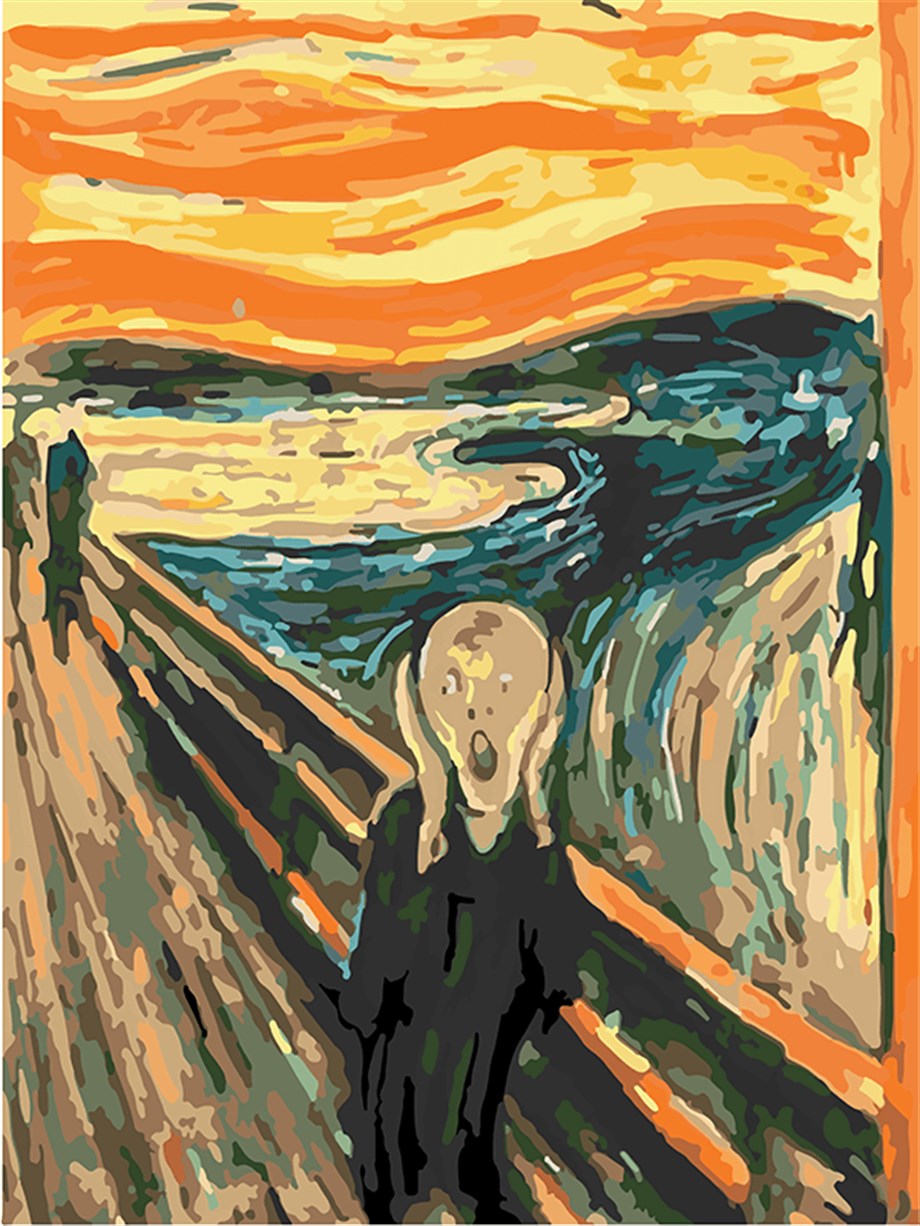 Çığlık Sayılarla Boyama Seti 50x65 cm (Tuvale Gerili)