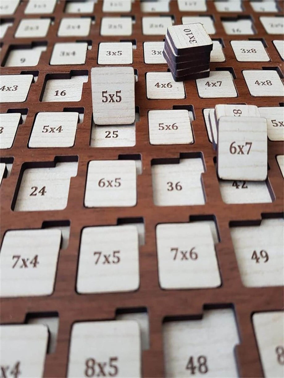 Çocuklar İçin Eğlenceli Ahşap Dört İşlem Tablosu