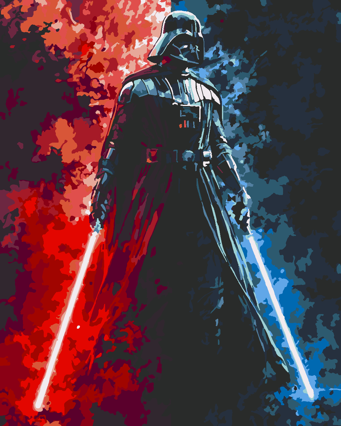 darth vader 2  Boyama Seti 40x50 cm (Tuvale Gerili)