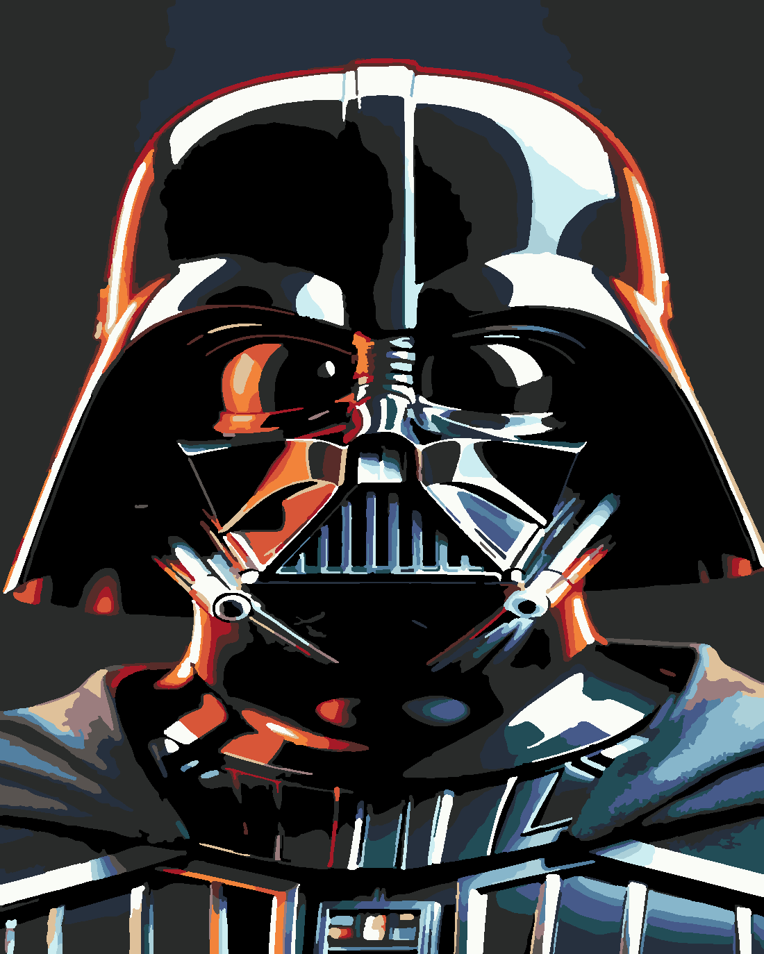 darth vader 3   Boyama Seti 40x50 cm (Tuvale Gerili)