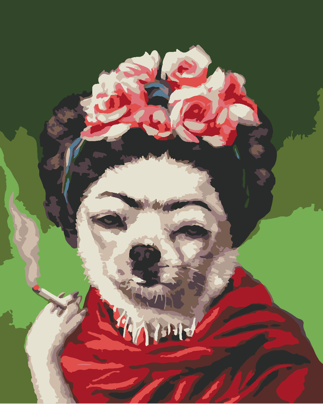 DOG KAHLO Boyama Seti 40x50 cm (Tuvale Gerili)