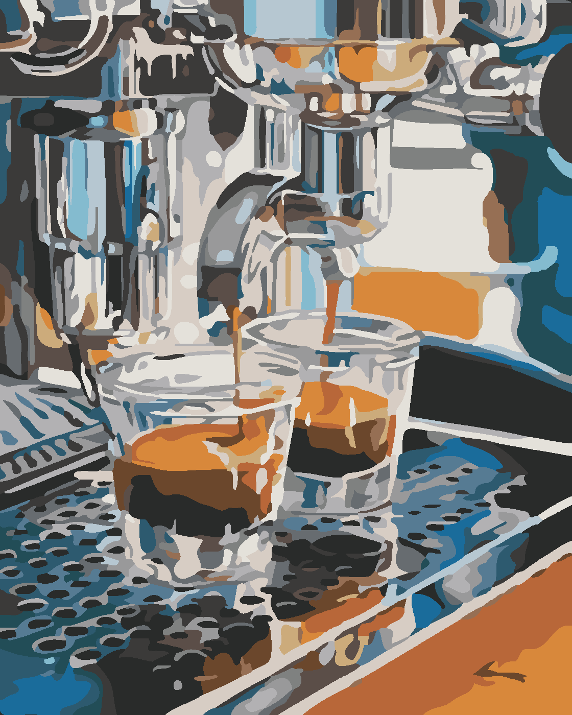 Double Espresso Boyama Seti 40x50 cm (Tuvale Gerili)