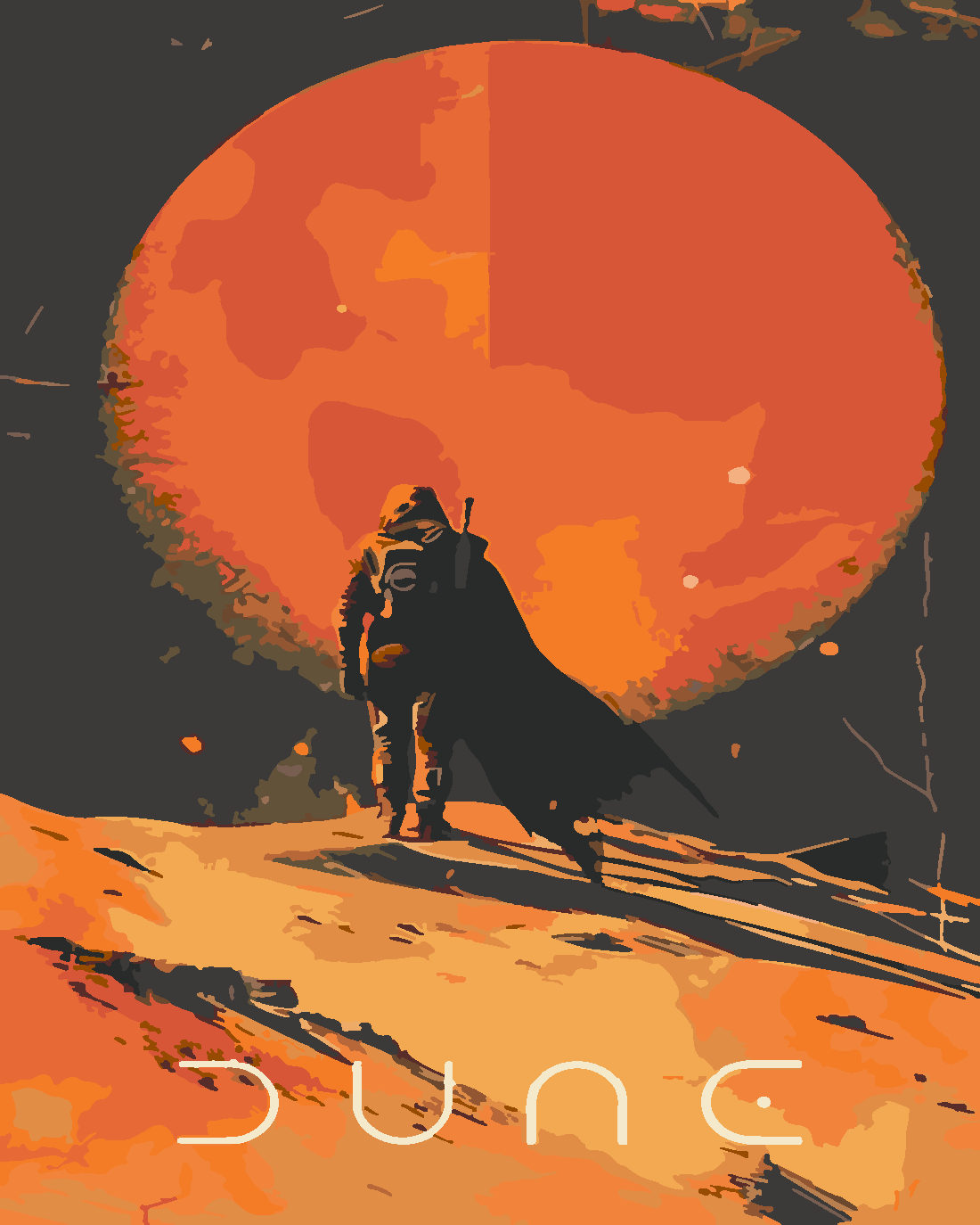 Dune Sayılarla Boyama Seti 40x50 cm (Tuvale Gerili)