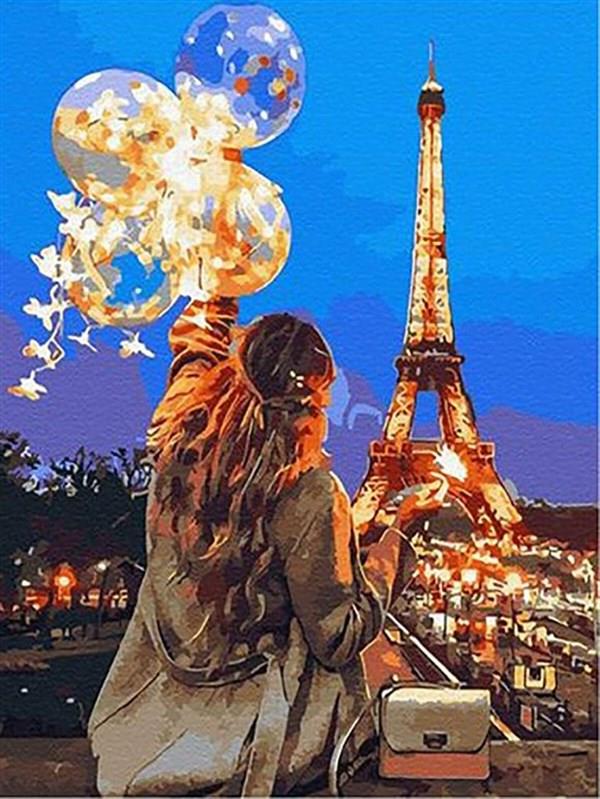 Emily in Paris Sayılarla Boyama Seti(50x65 cm Tuval Şasesine Gerili)