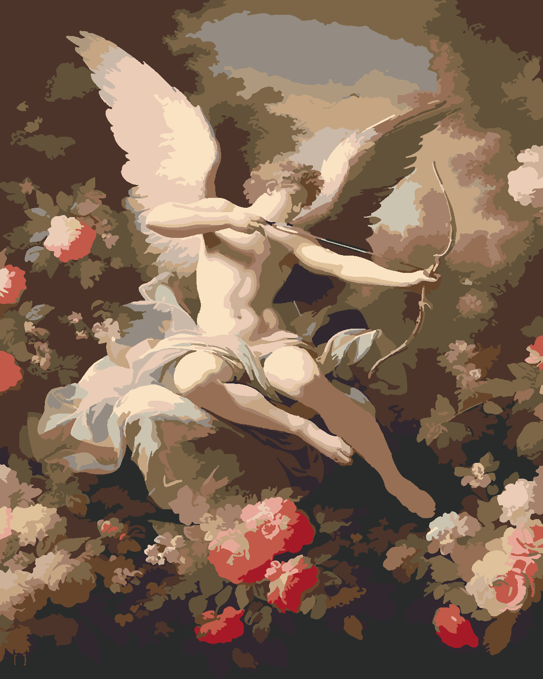 Eros Ruhu Sayılarla Boyama Seti 40x50 cm (Tuvale Gerili)