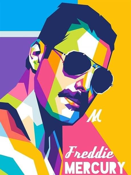 Freddie Mercury Sayılarla Boyama Seti  (Tuvale Gerili)