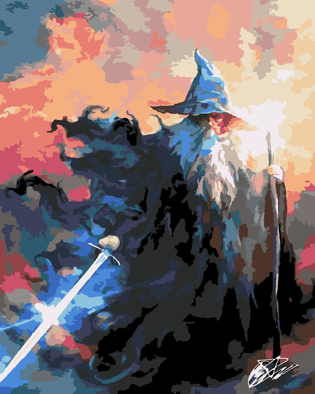 Gandalf Boyama Seti 40x50 cm (Tuvale Gerili)