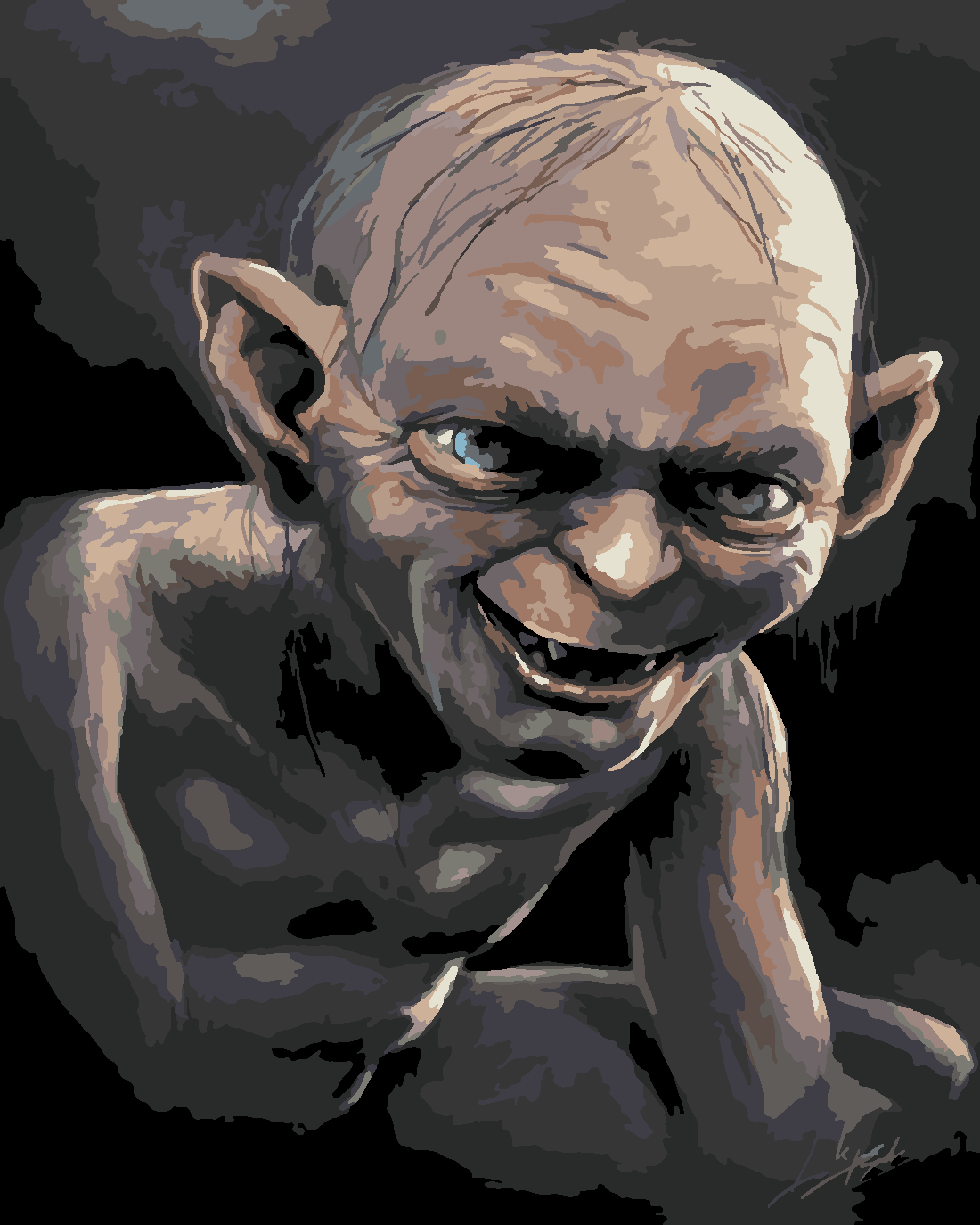 gollum 3 Boyama Seti 40x50 cm (Tuvale Gerili)