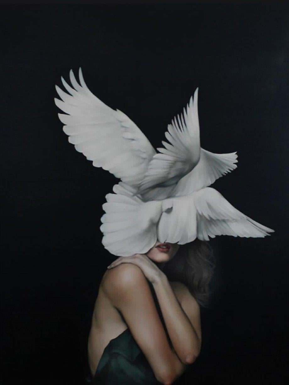 Güvercin Ruhlu Sayılarla Boyama Seti 40x50 cm (Tuvale Gerili)