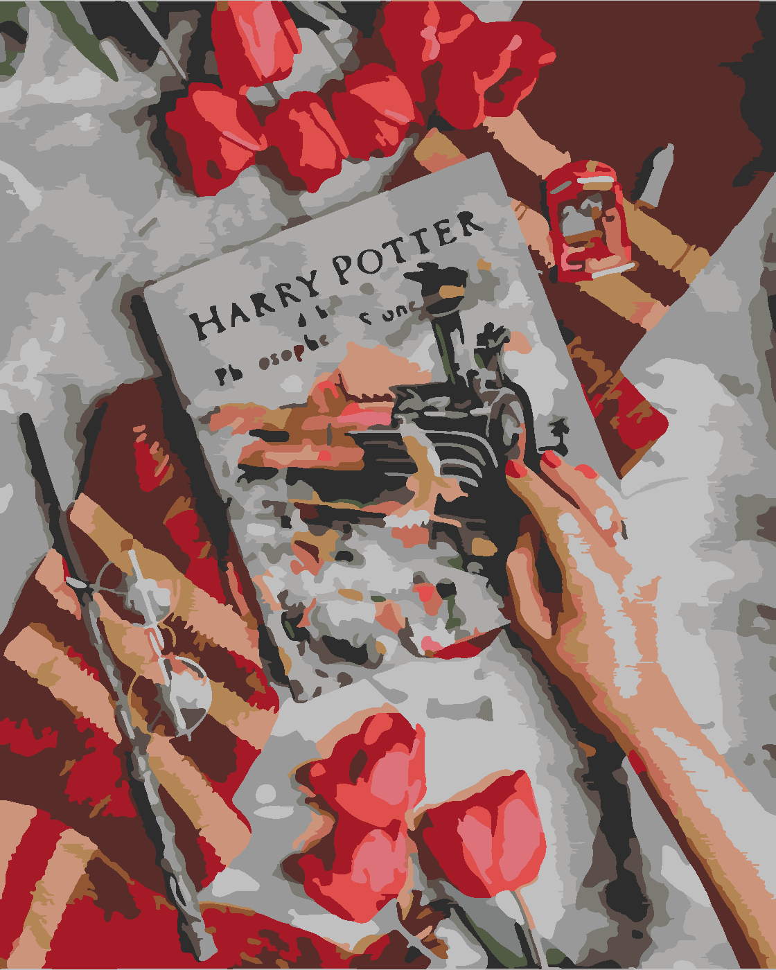 HARRY POTTER'A DAİR Boyama Seti 40x50 cm (Tuvale Gerili)