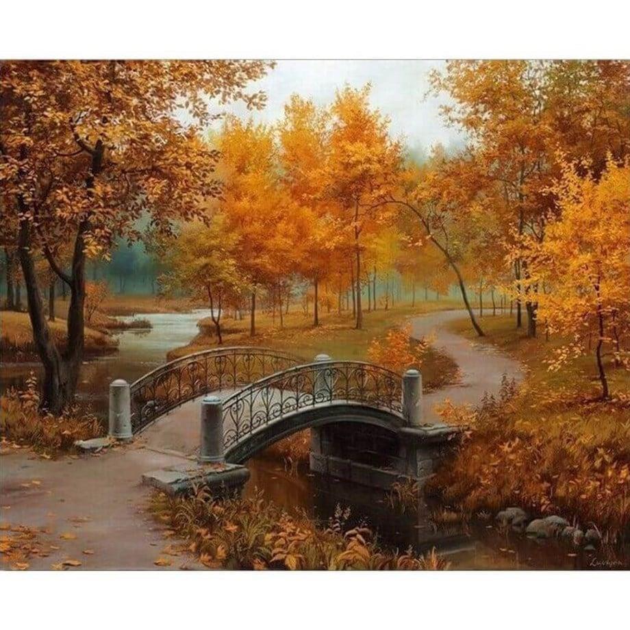 Hazan Sayılarla Boyama Seti 40x50 cm (Tuvale Gerili)