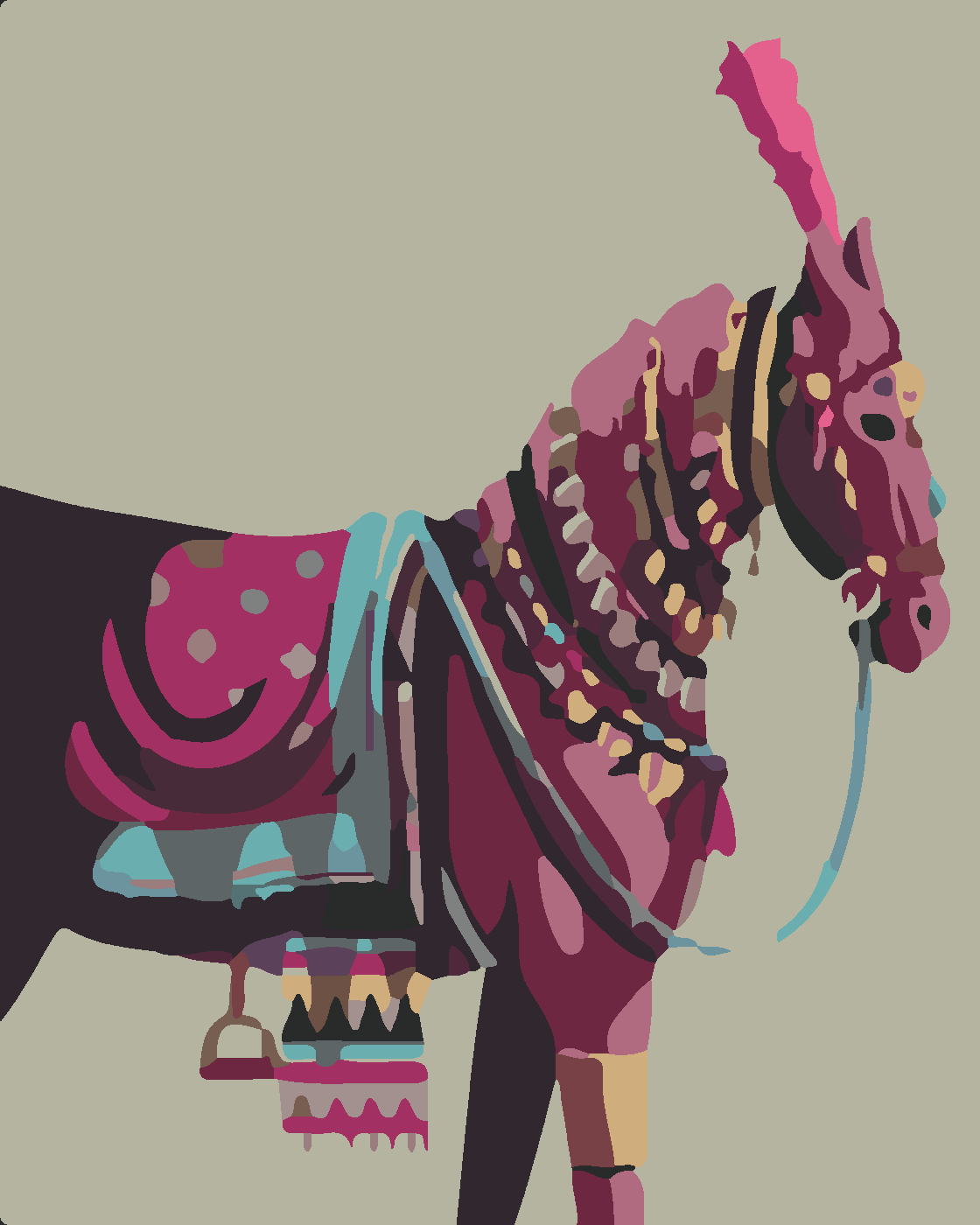 HORSE Boyama Seti 40x50 cm (Tuvale Gerili)