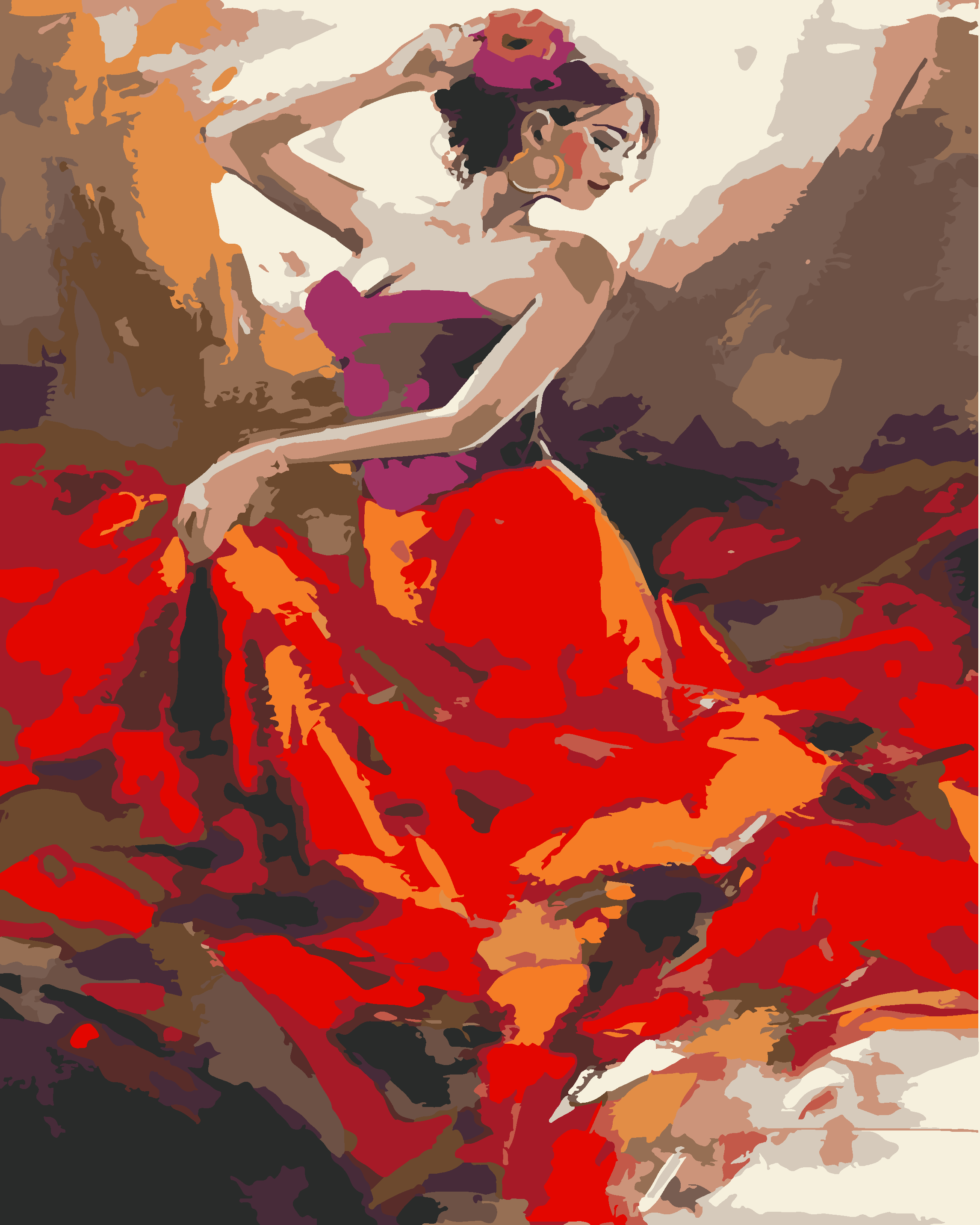 Kadının Asaleti -2 Boyama Seti 40x50 cm (Tuvale Gerili)