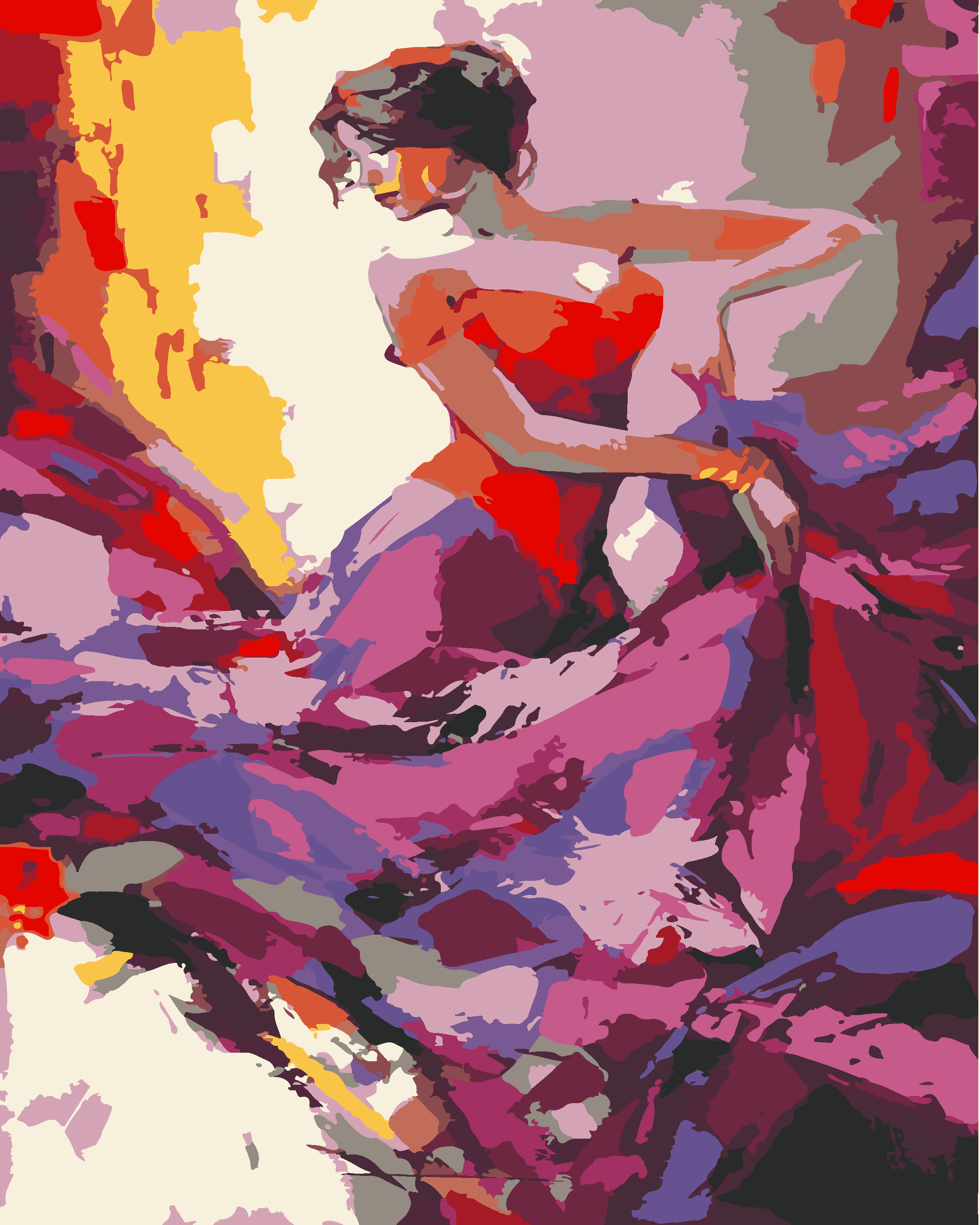 Kadının Asaleti Boyama Seti 40x50 cm (Tuvale Gerili)