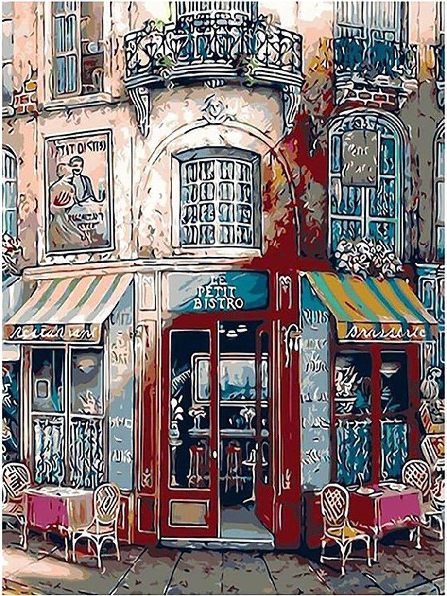 Köşe Başı Sayılarla Boyama Seti 40x50 cm (Tuvale Gerili)