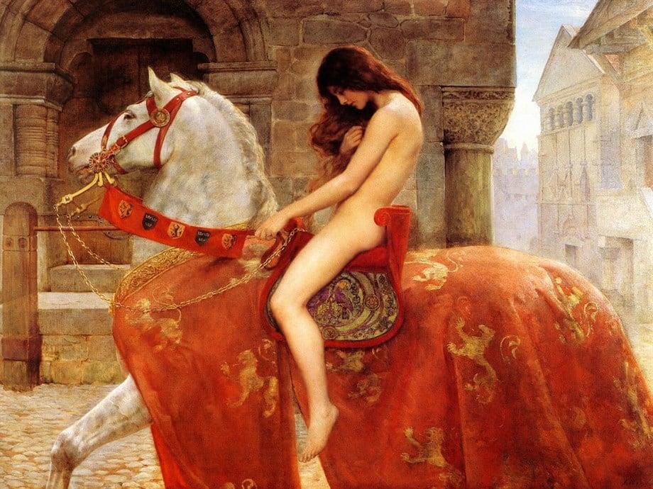 Lady Godiva Sayılarla Boyama Seti 40x50 cm (Tuvale Gerili)