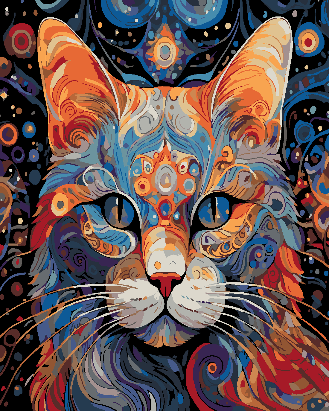 Lucid Kedi Boyama Seti 40x50 cm (Tuvale Gerili)