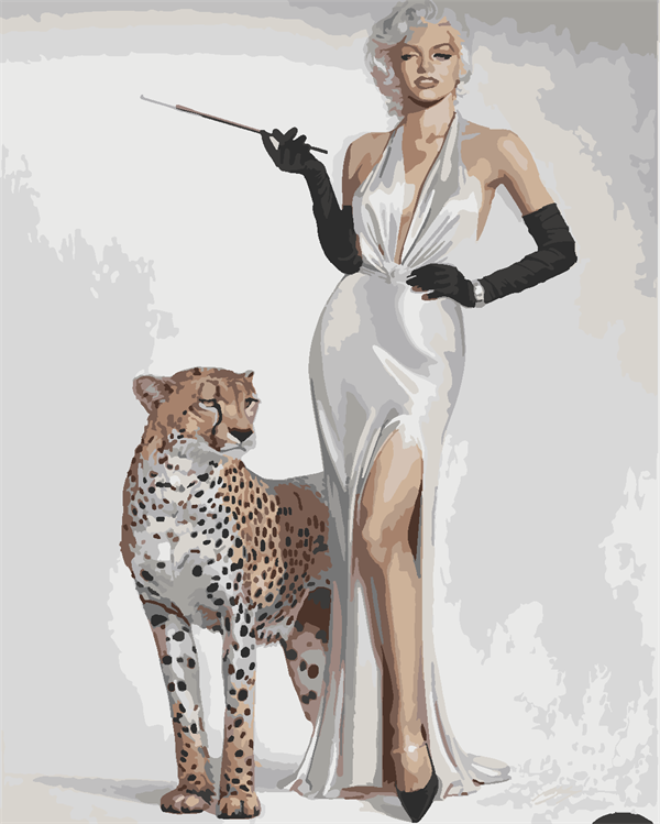Marilyn Monroe Asaleti Sayılarla Boyama Seti  (Tuvale Gerili)