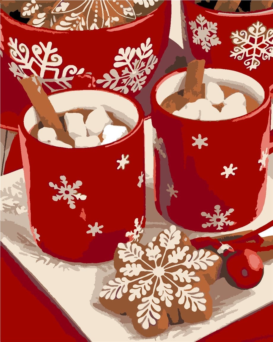 Marshmallow Sayılarla Boyama Seti 50x65 cm (Tuval Şasesine Gerili)
