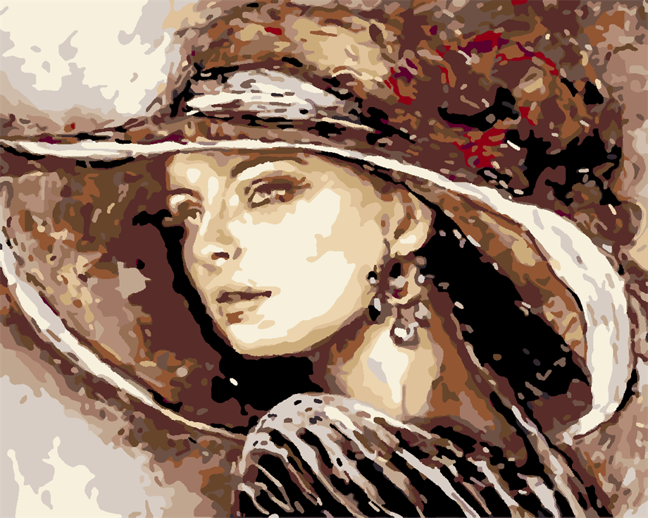 Matmazel Sayılarla Boyama Seti 40x50 cm (Tuvale Gerili)