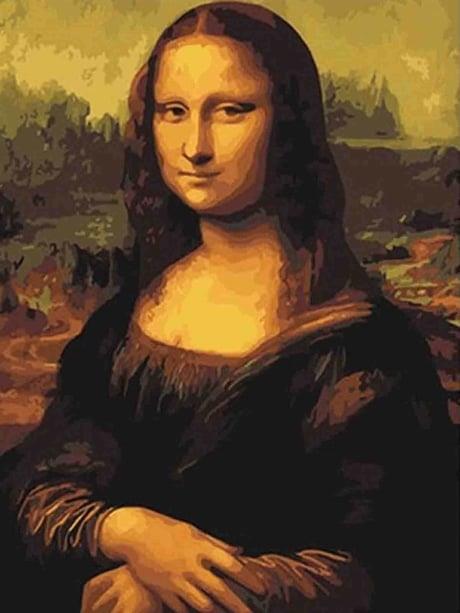 Mona Lisa Sayılarla Boyama Seti  (Tuvale Gerili)