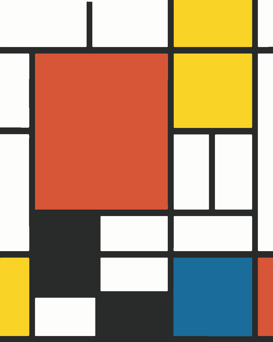 MONDRIAN Boyama Seti 40x50 cm (Tuvale Gerili)