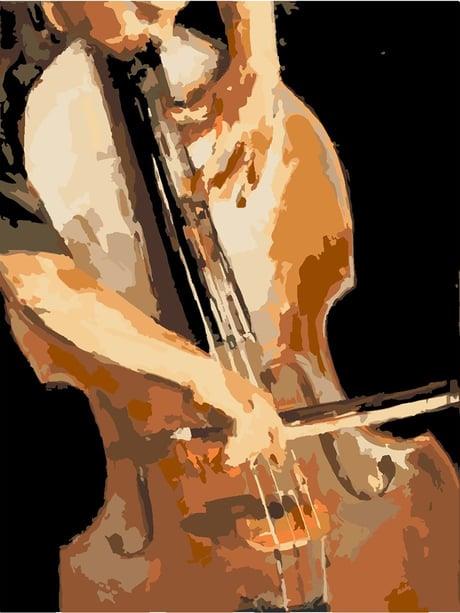 Müziğin Ahengi Sayılarla Boyama Seti  (Tuvale Gerili)