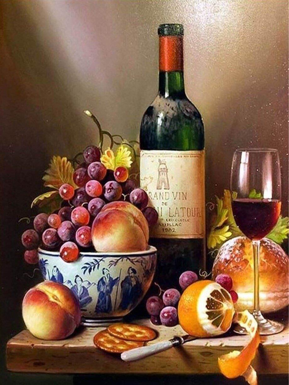 Natürmort 2 Sayılarla Boyama Seti 40x50 cm (Tuvale Gerili)