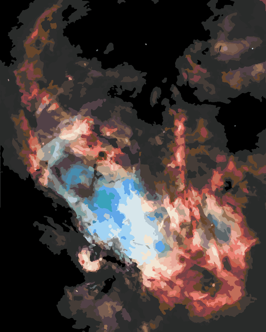 Nebula Sayılarla Boyama Seti 40x50 cm (Tuvale Gerili)